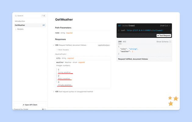 OpenAPI Enum Field With x-enum-descriptions View